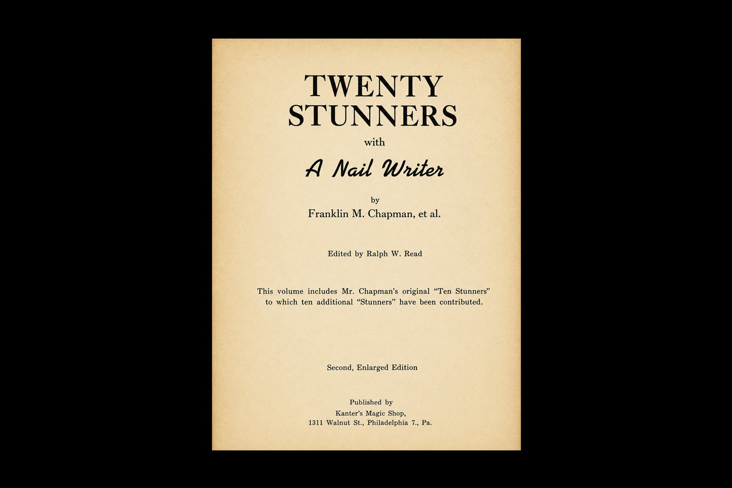 【日本語版PDF】Twenty Stunners with A nailWriter