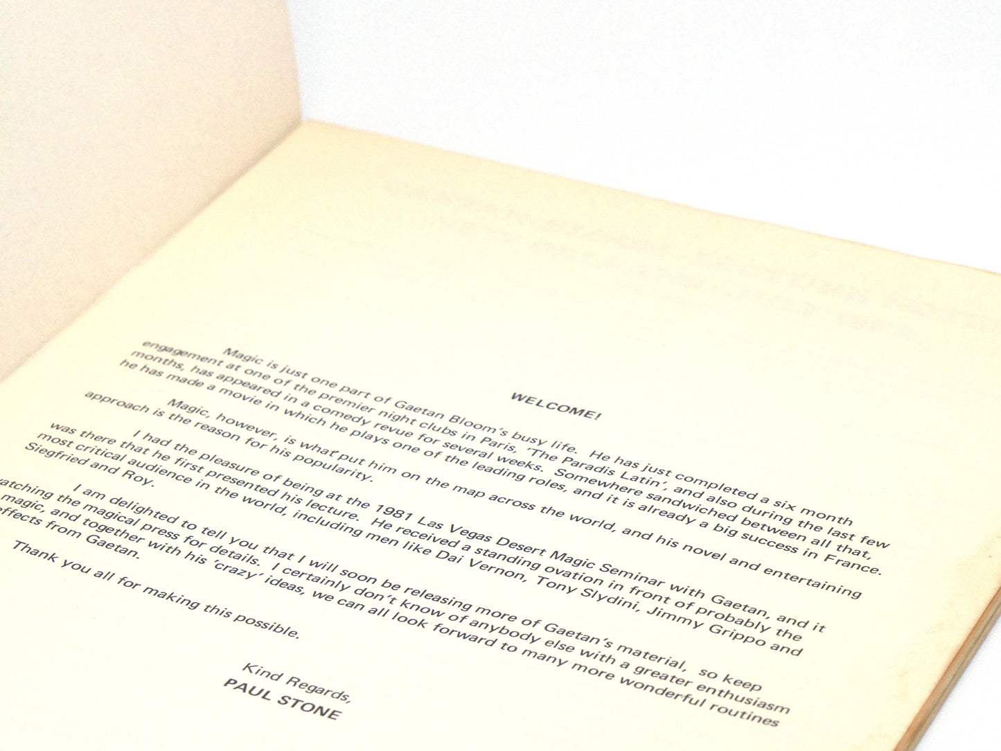 Gaetan Bloom Lecture Notes New Orleans July1982 (1982)