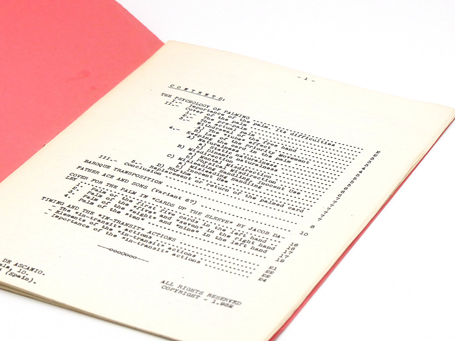 The Psychology of Palming (1982)