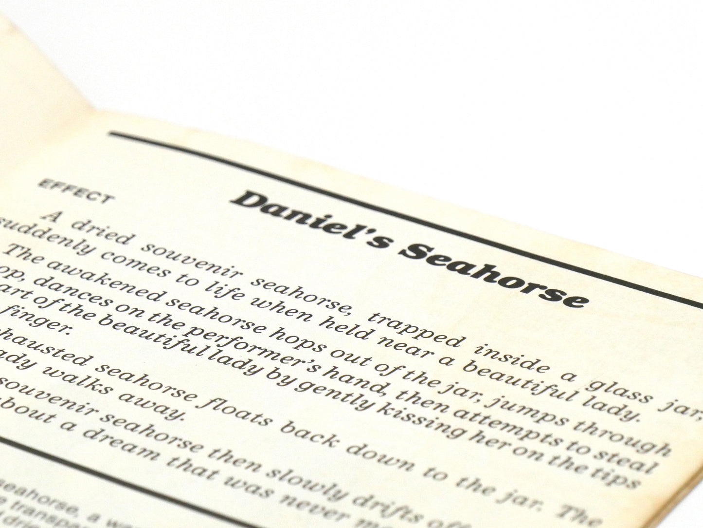 Daniel's Seahorse (1983)